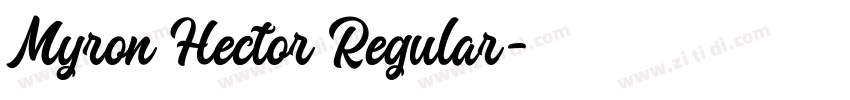 Myron Hector Regular字体转换